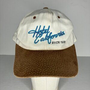 Vintage Hotel California Hat Men's White Brown Suede Brim Todos Santos